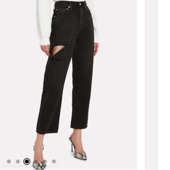 AGOLDE
90's High-Rise Loose Jeans. Black size 23  Grunge era distressed - Picture 3 of 14